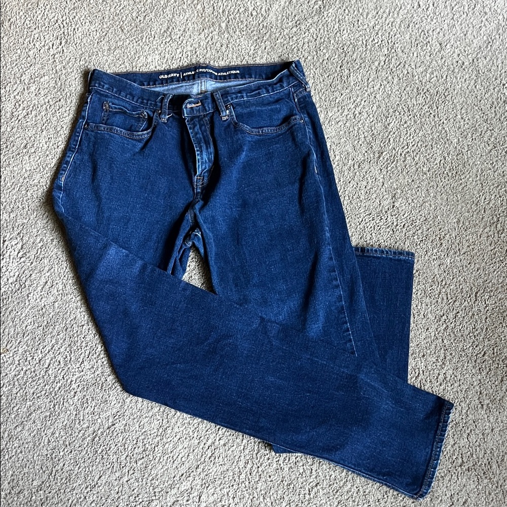 Old Navy Dark Blue Athletic Fit Jeans